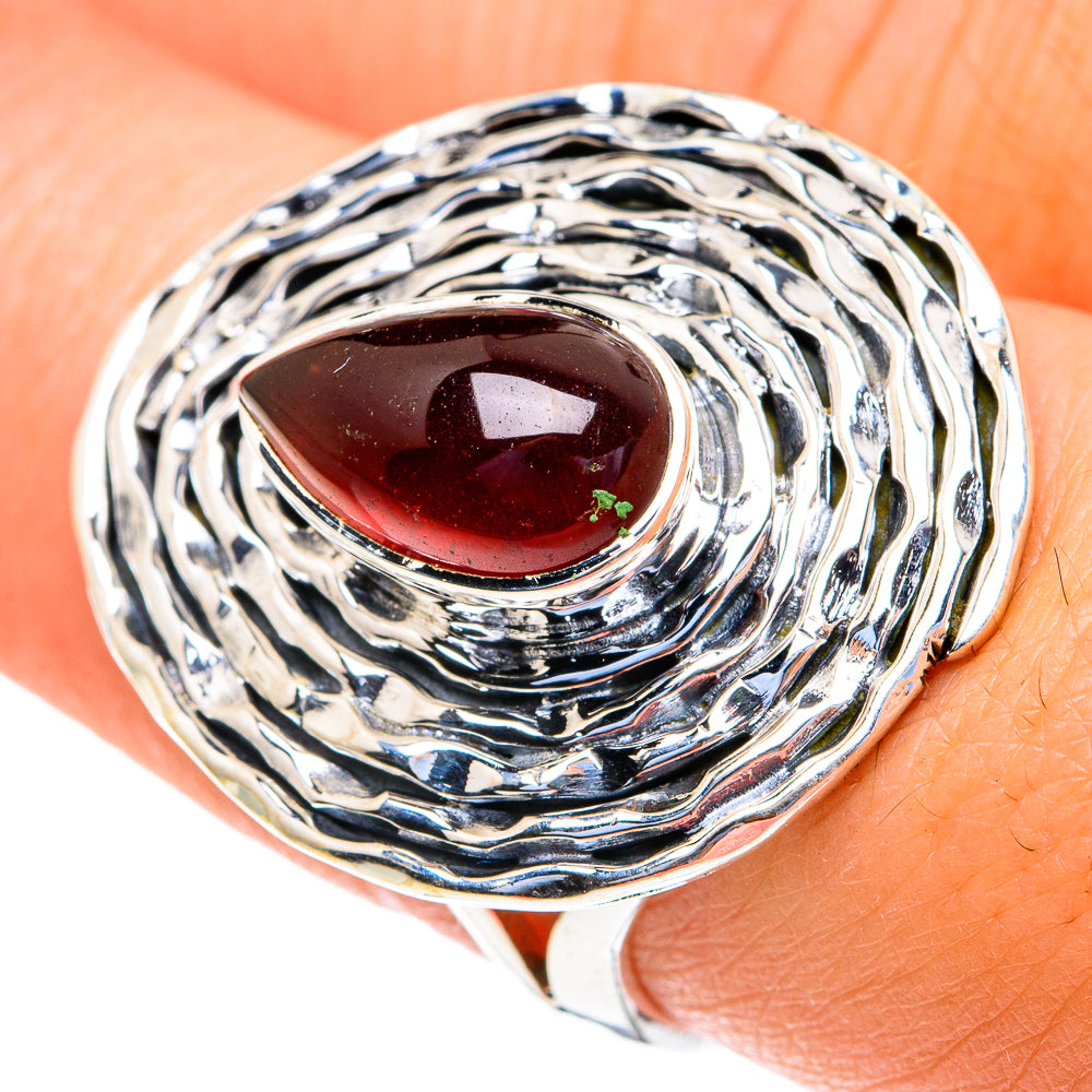 Garnet Rings handcrafted by Anasilvercos - RING82247