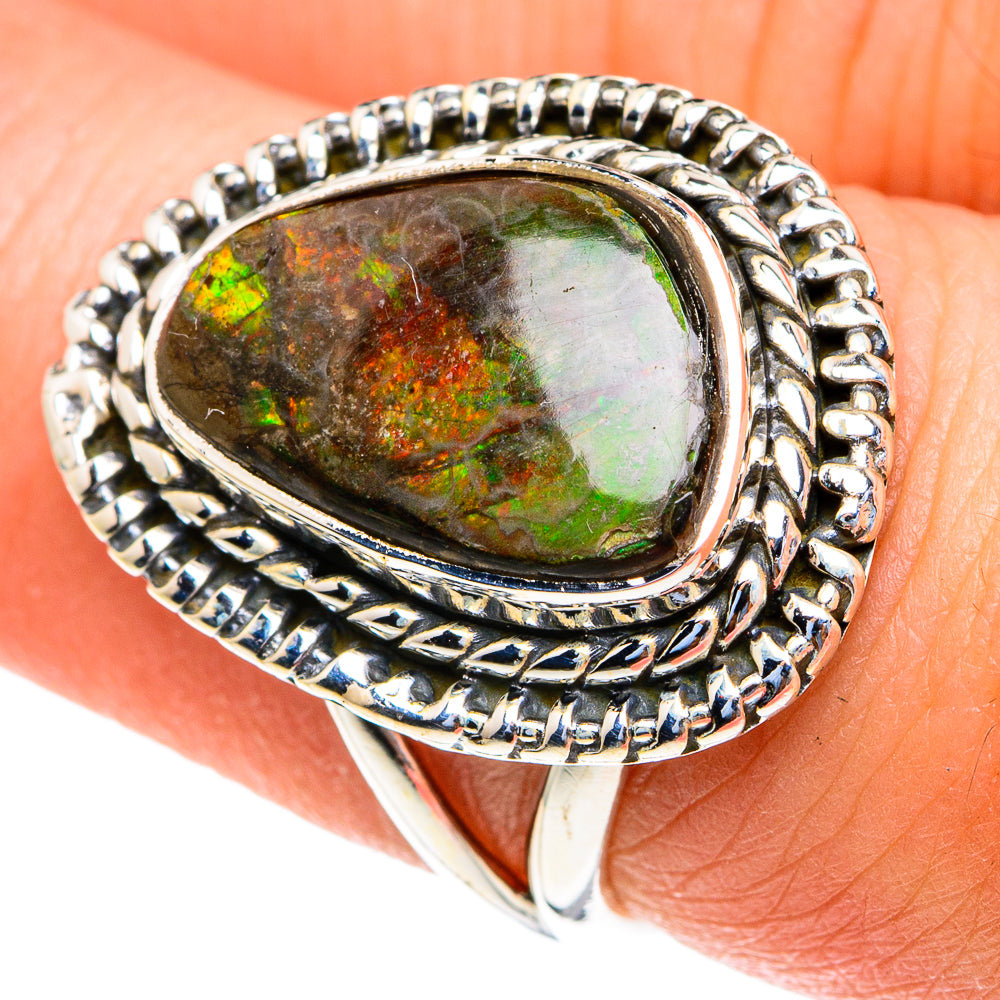 Ammolite Rings handcrafted by Anasilvercos - RING82259
