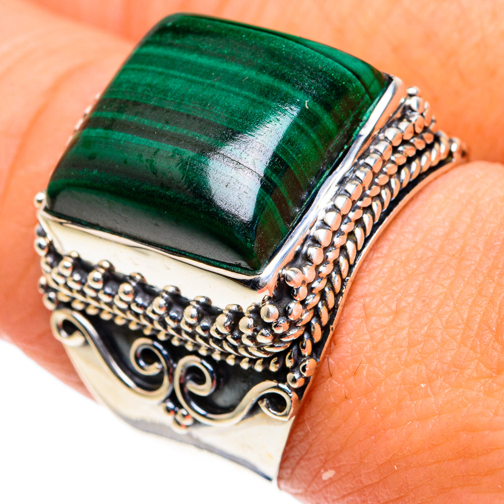 Malachite Rings handcrafted by Anasilvercos - RING82284