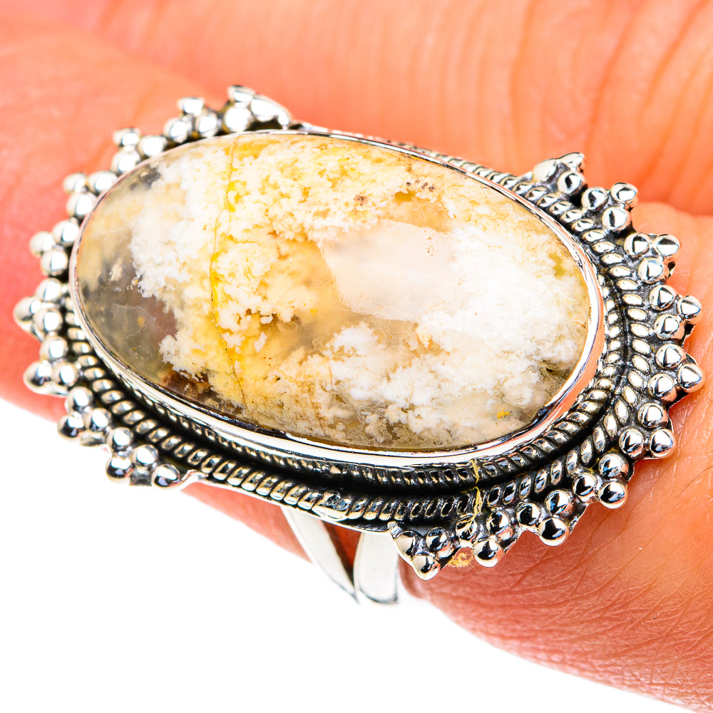 Plume Agate Rings handcrafted by Anasilvercos - RING82304