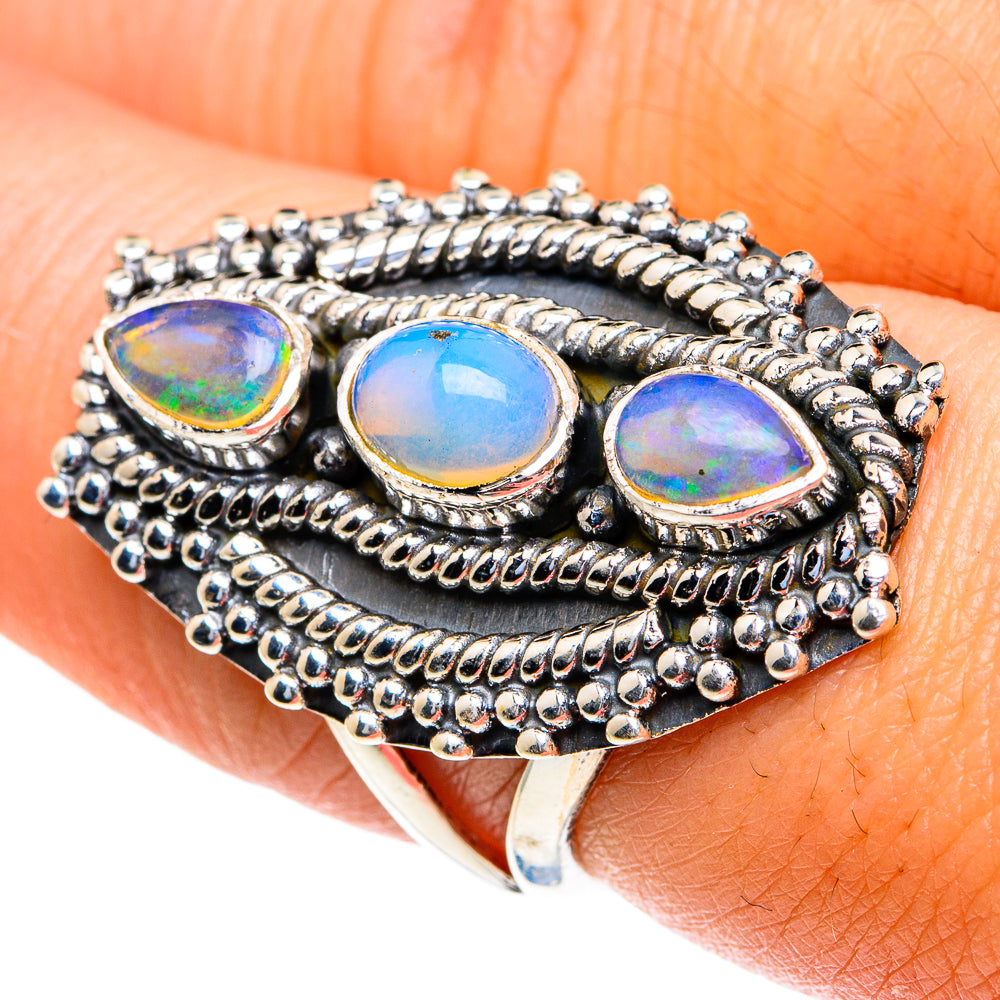 Ethiopian Opal Rings handcrafted by Anasilvercos - RING82311