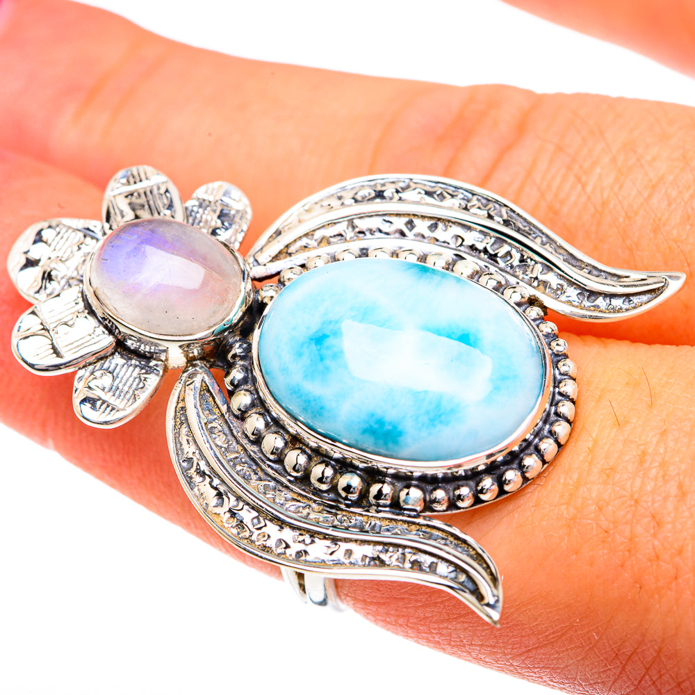 Larimar Rings handcrafted by Anasilvercos - RING82367