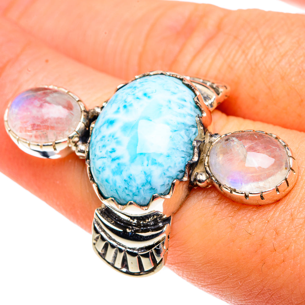 Larimar Rings handcrafted by Anasilvercos - RING82370