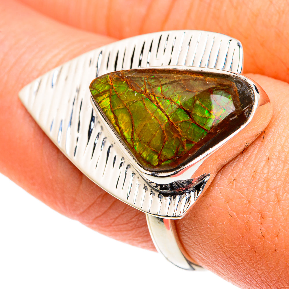 Ammolite Rings handcrafted by Anasilvercos - RING82378