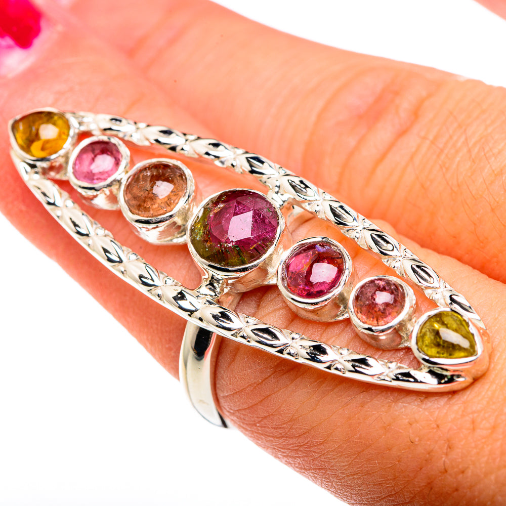 Watermelon Tourmaline Rings handcrafted by Anasilvercos - RING82381