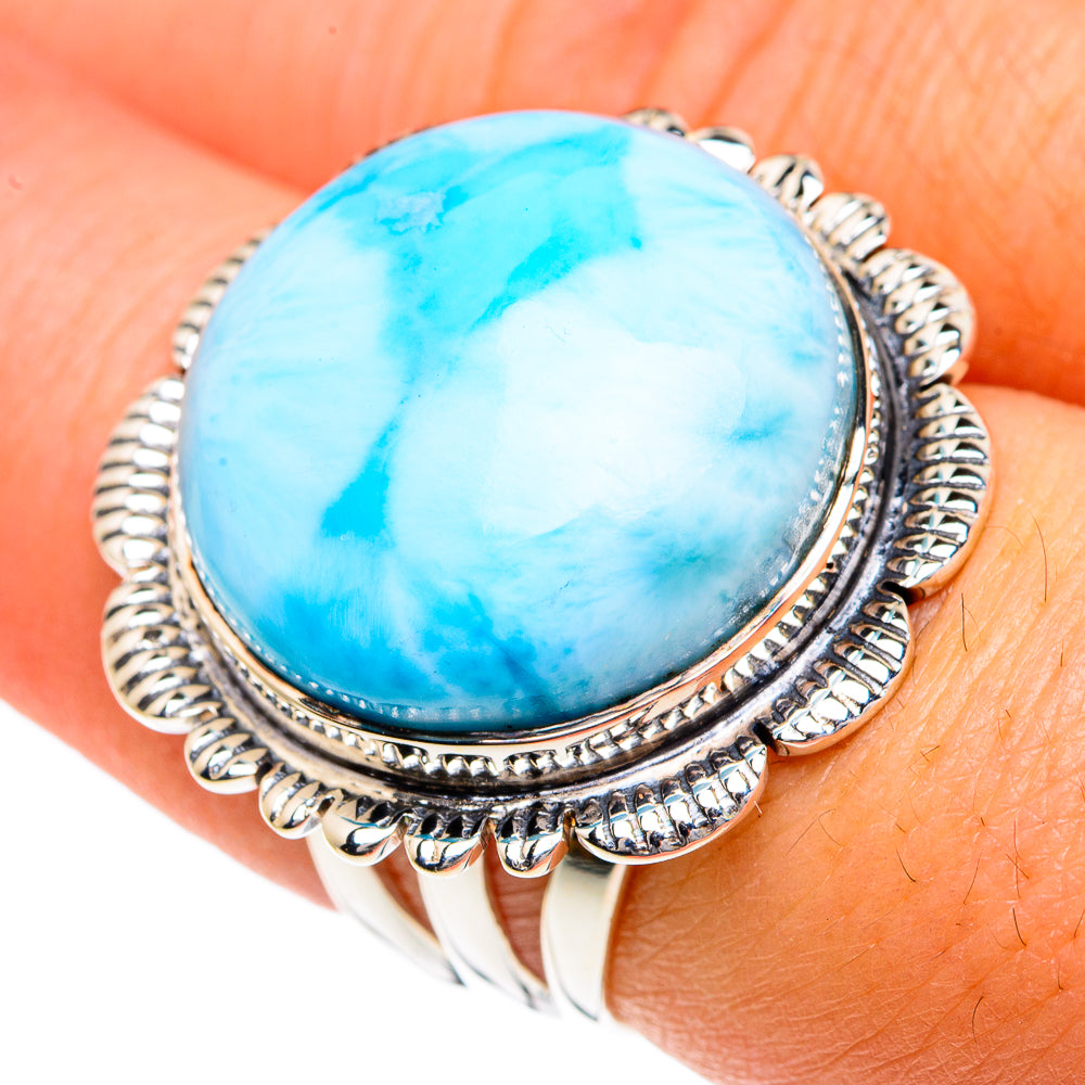 Larimar Rings handcrafted by Anasilvercos - RING82392