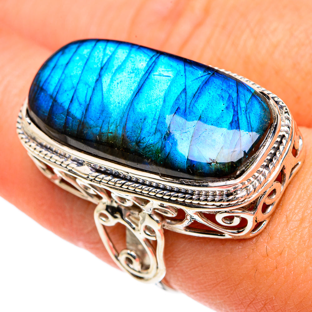 Labradorite Rings handcrafted by Anasilvercos - RING82399