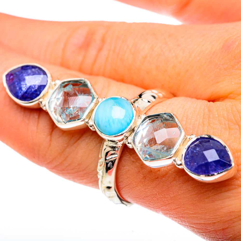 Larimar Rings handcrafted by Anasilvercos - RING82402