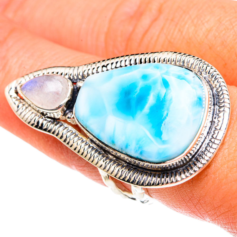 Larimar Rings handcrafted by Anasilvercos - RING82420