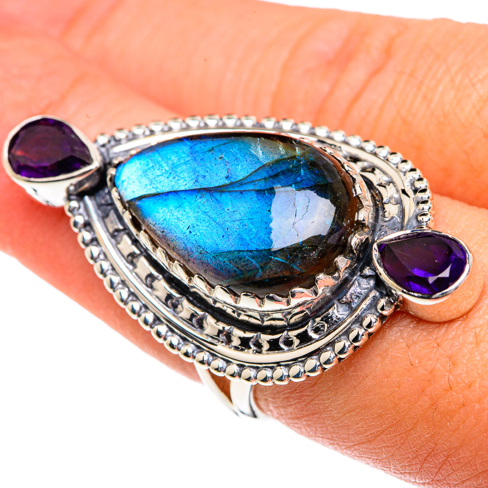Labradorite Rings handcrafted by Anasilvercos - RING82425