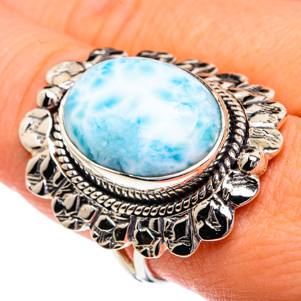 Larimar Rings handcrafted by Anasilvercos - RING82430