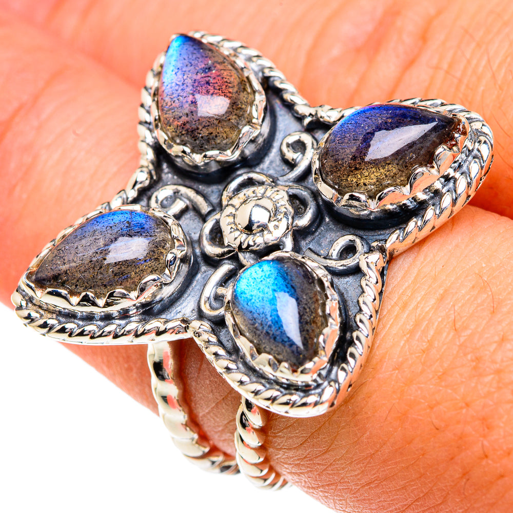 Labradorite Rings handcrafted by Anasilvercos - RING82436
