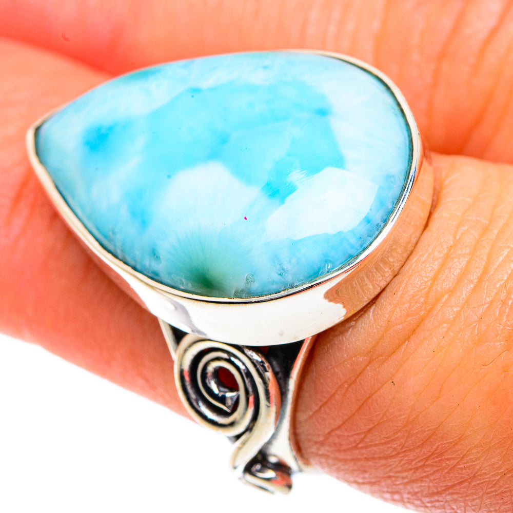Larimar Rings handcrafted by Anasilvercos - RING82466