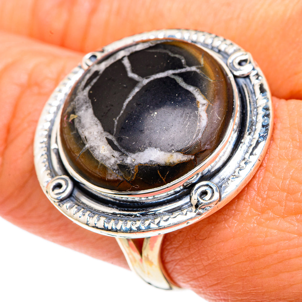 Septarian Geode Rings handcrafted by Anasilvercos - RING82478