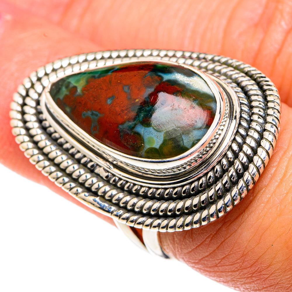 Ocean Jasper Rings handcrafted by Anasilvercos - RING82494