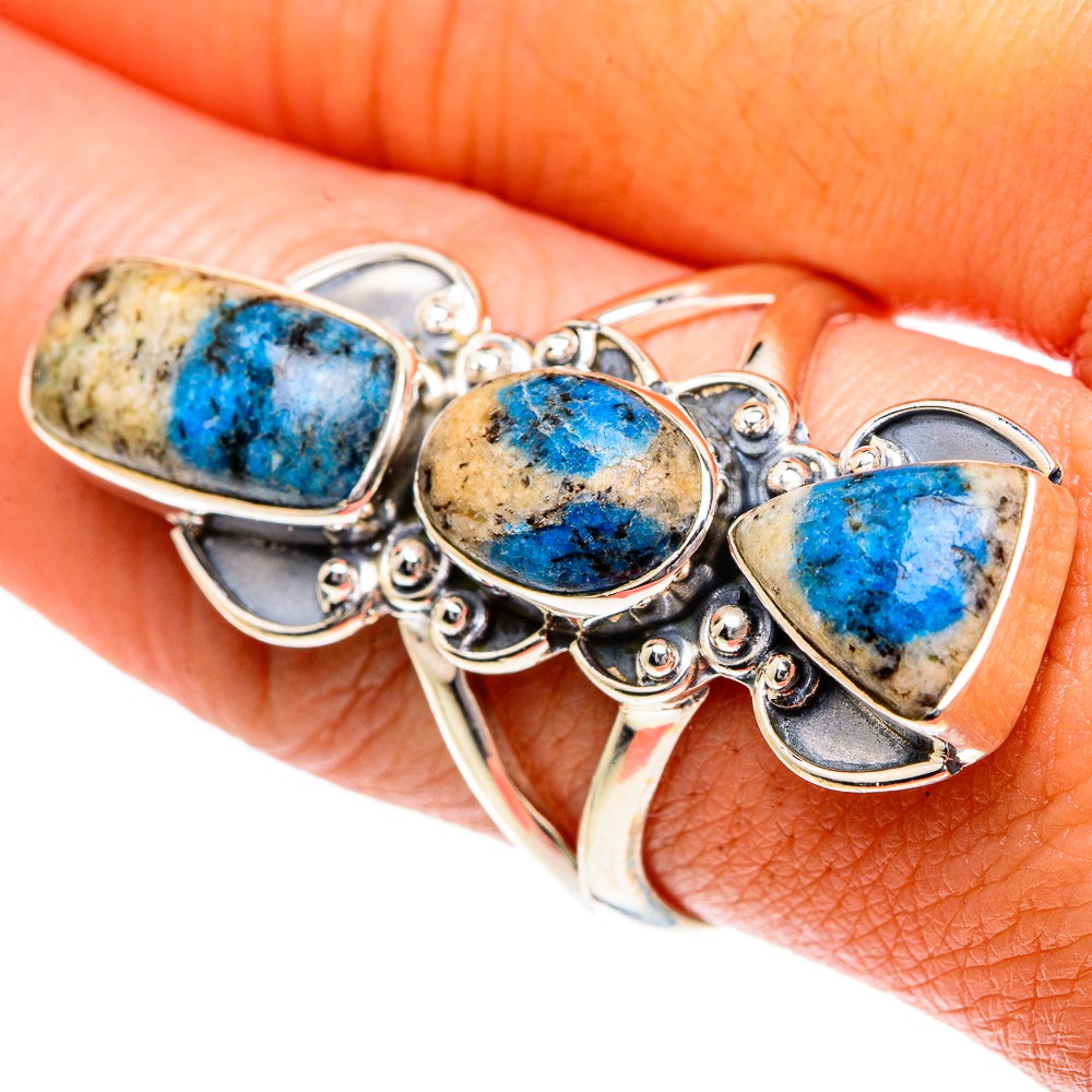 K2 Blue Azurite Rings handcrafted by Anasilvercos - RING82507