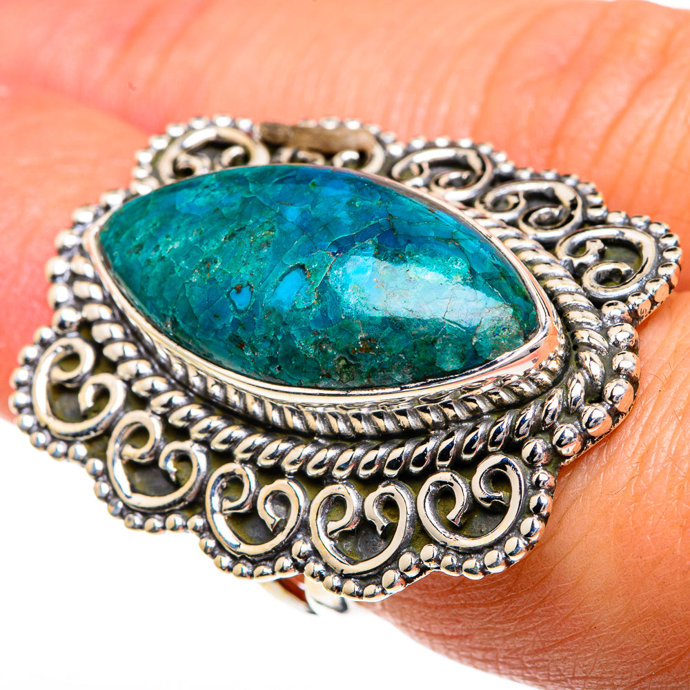 Chrysocolla Rings handcrafted by Anasilvercos - RING82509