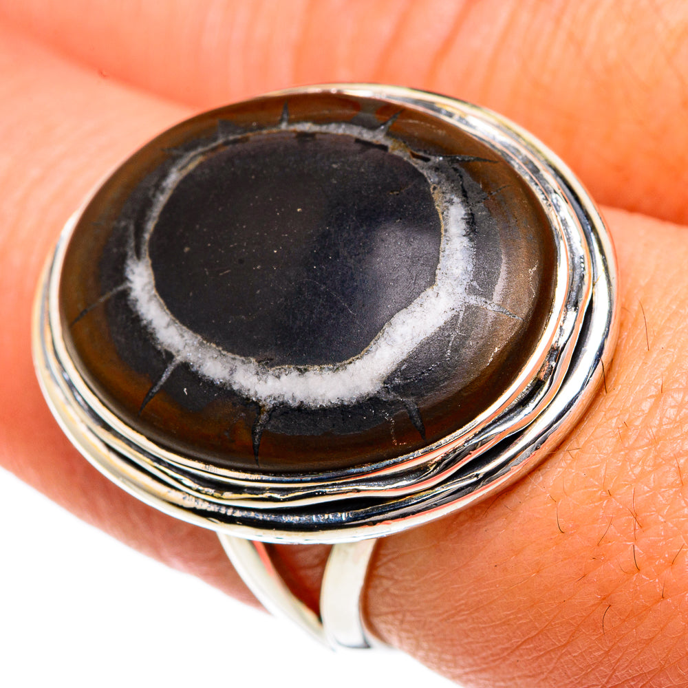 Septarian Geode Rings handcrafted by Anasilvercos - RING82617