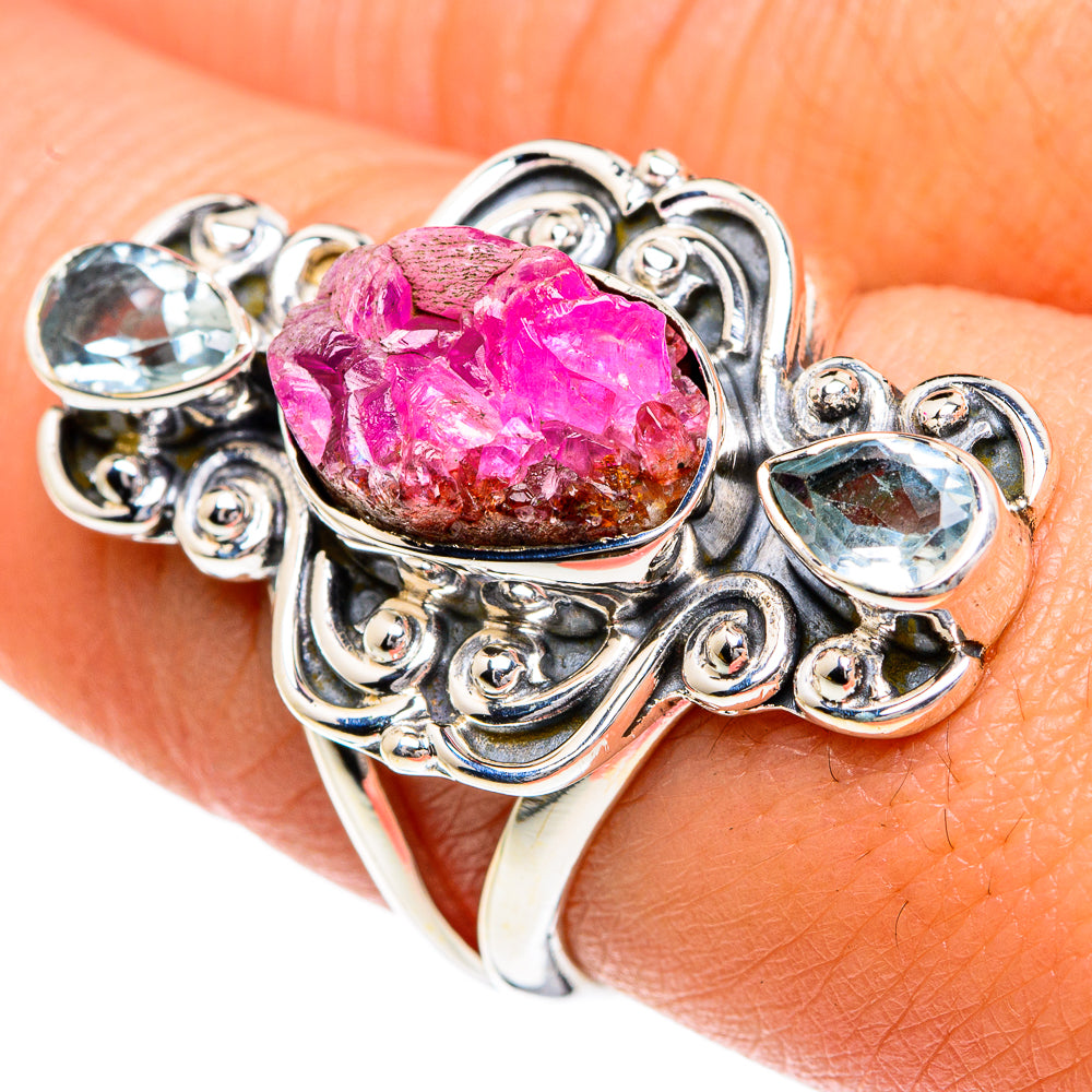 Pink Agate Rings handcrafted by Anasilvercos - RING82621