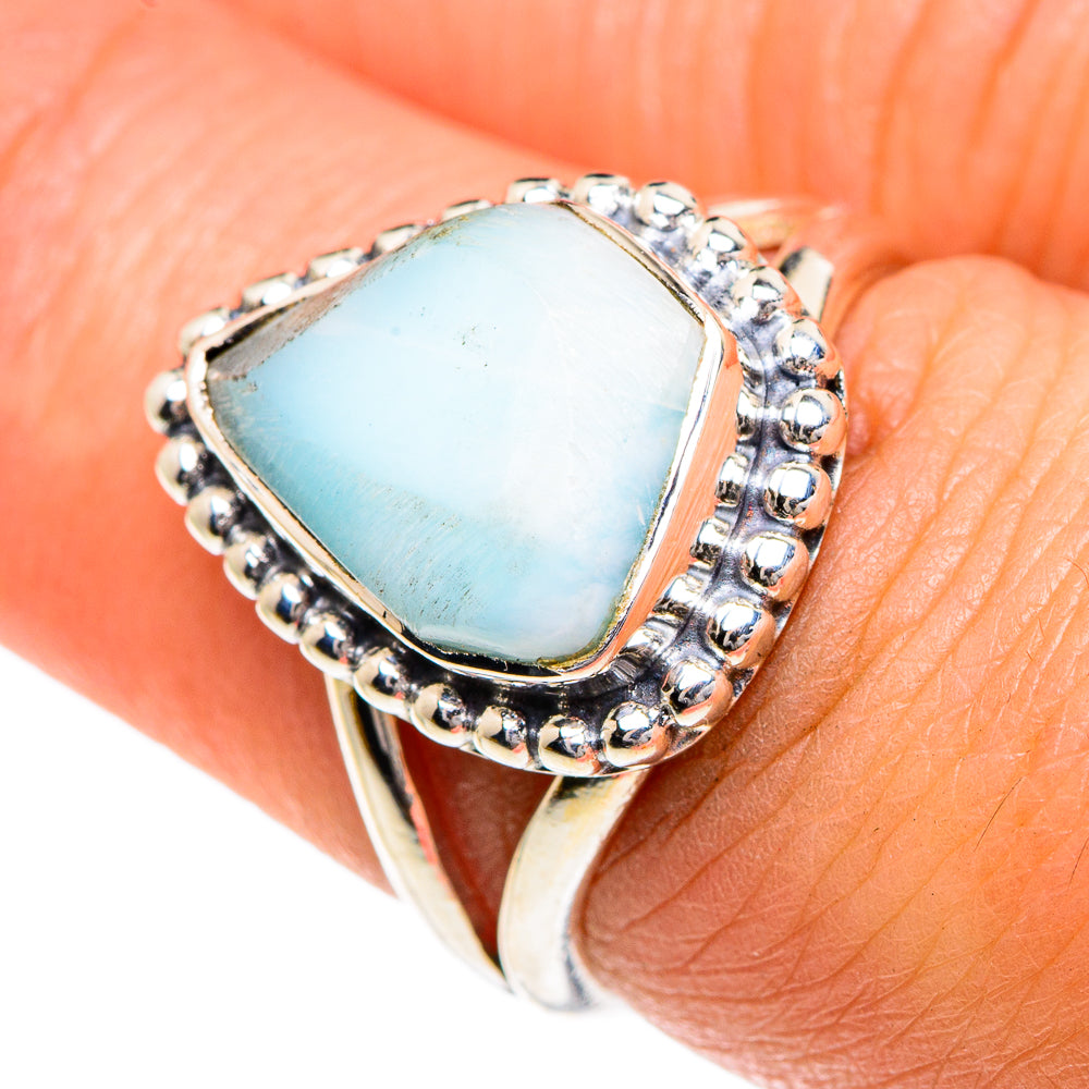 Larimar Rings handcrafted by Anasilvercos - RING82639