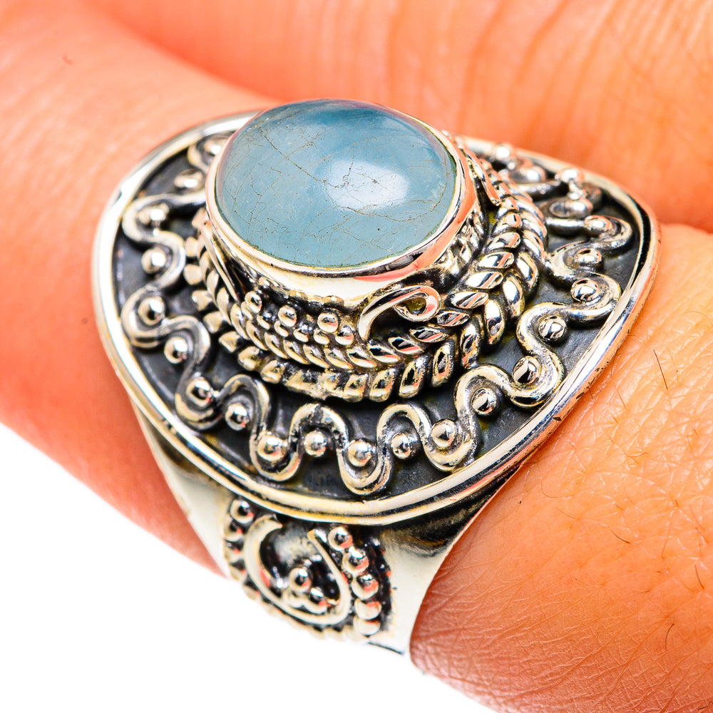 Aquamarine Rings handcrafted by Anasilvercos - RING82641