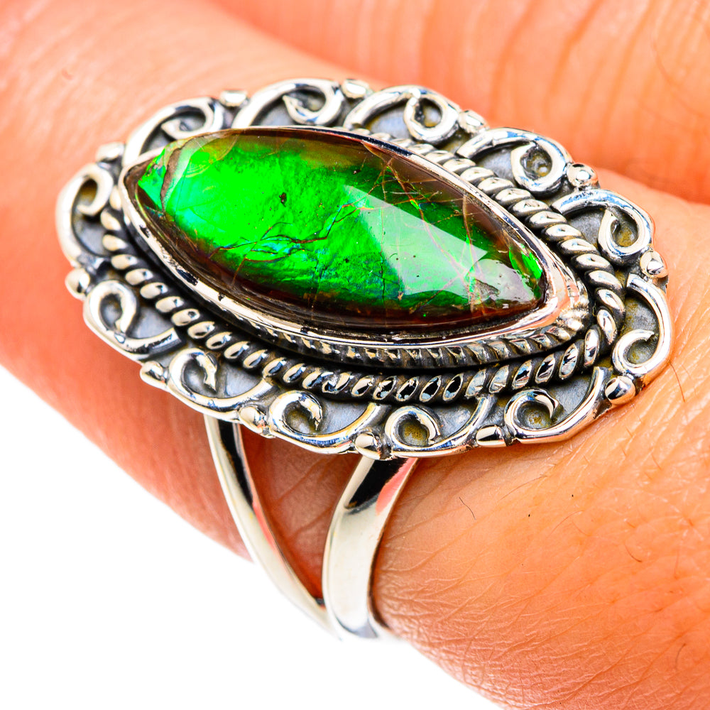 Ammolite Rings handcrafted by Anasilvercos - RING82678