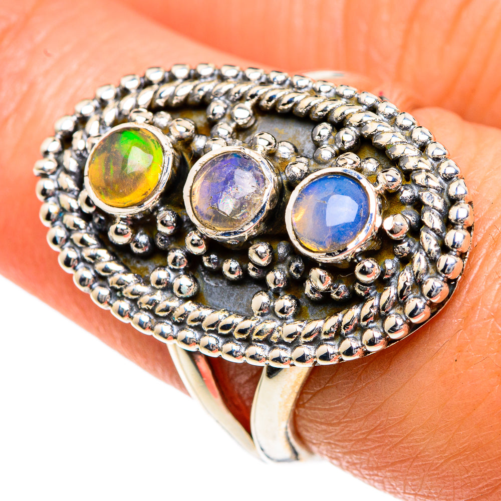 Ethiopian Opal Rings handcrafted by Anasilvercos - RING82697
