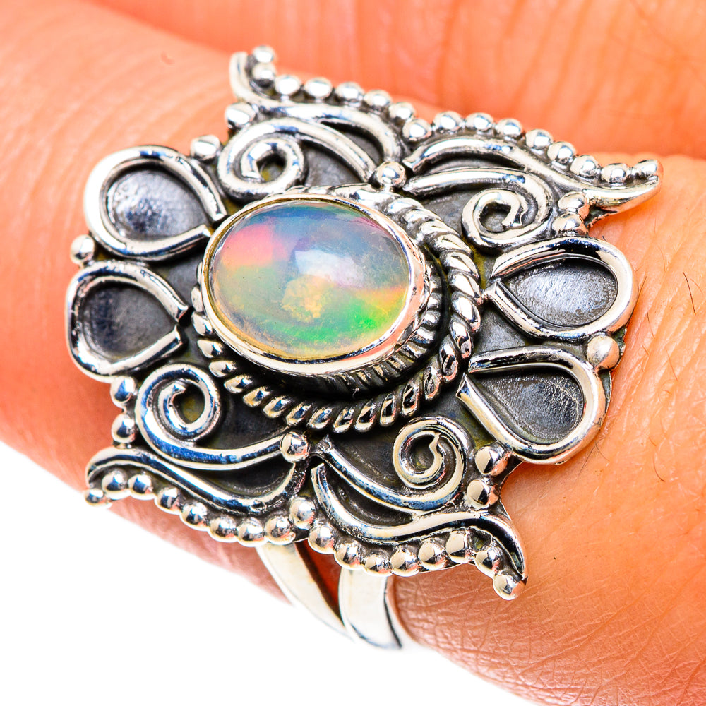 Ethiopian Opal Rings handcrafted by Anasilvercos - RING82757