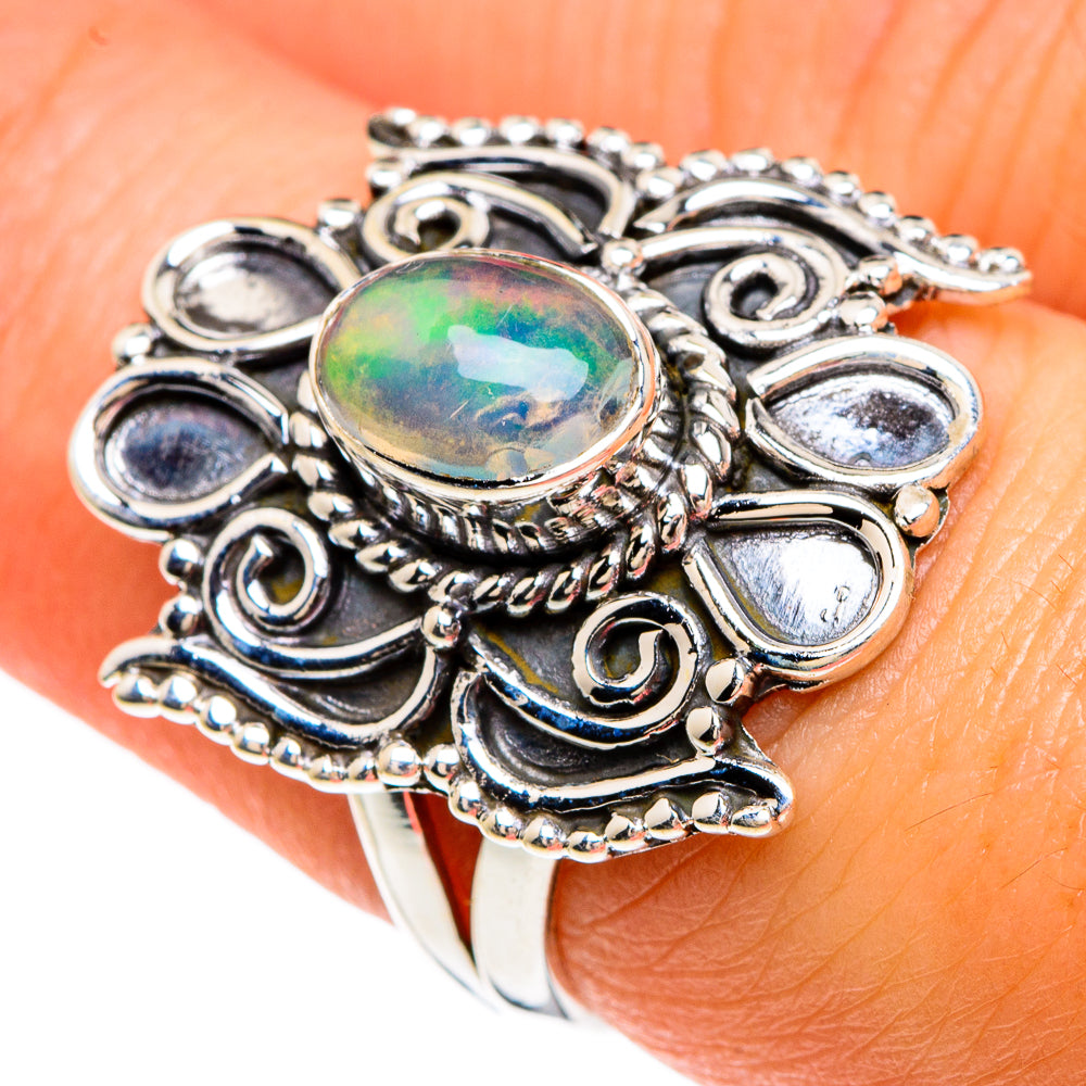 Ethiopian Opal Rings handcrafted by Anasilvercos - RING82840