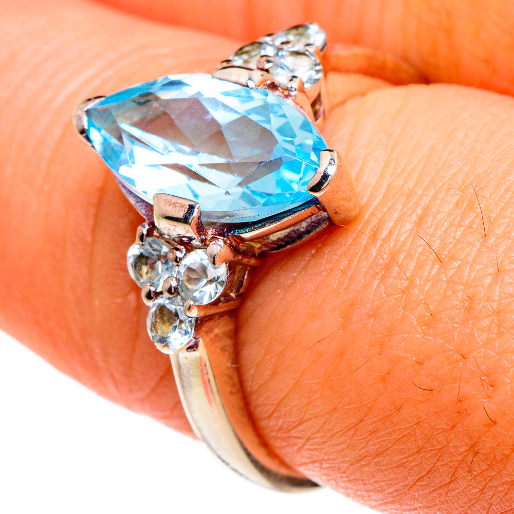Blue Topaz Rings handcrafted by Anasilvercos - RING82844