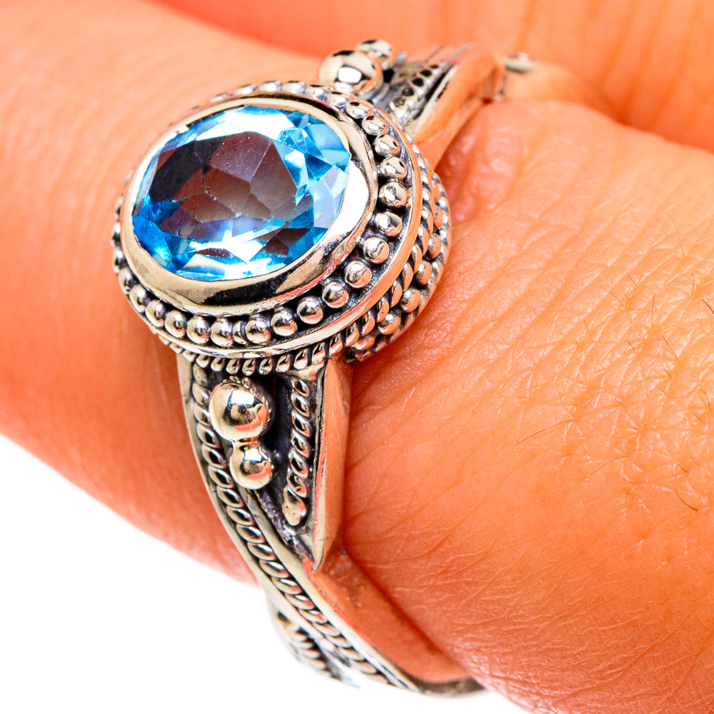 Blue Topaz Rings handcrafted by Anasilvercos - RING82845