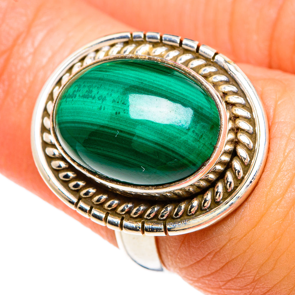 Malachite Rings handcrafted by Anasilvercos - RING82874