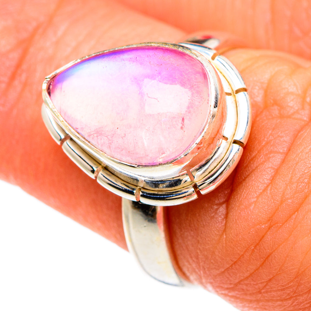 Pink Moonstone Rings handcrafted by Anasilvercos - RING82882