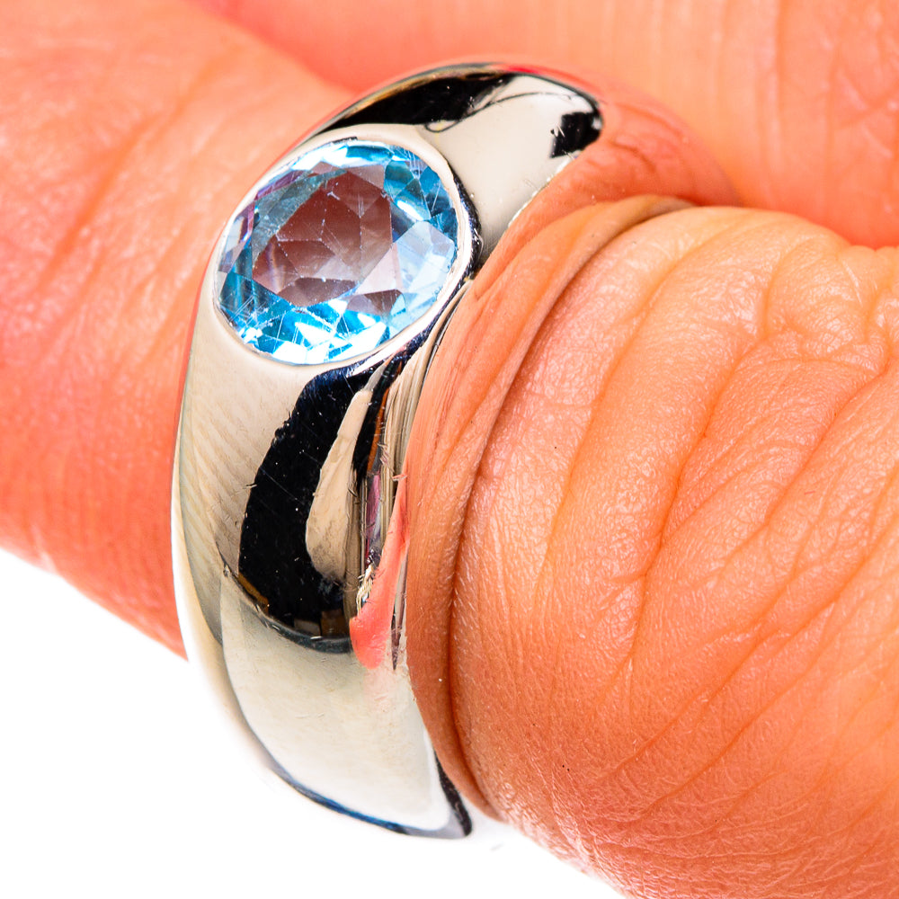 Blue Topaz Rings handcrafted by Anasilvercos - RING82896