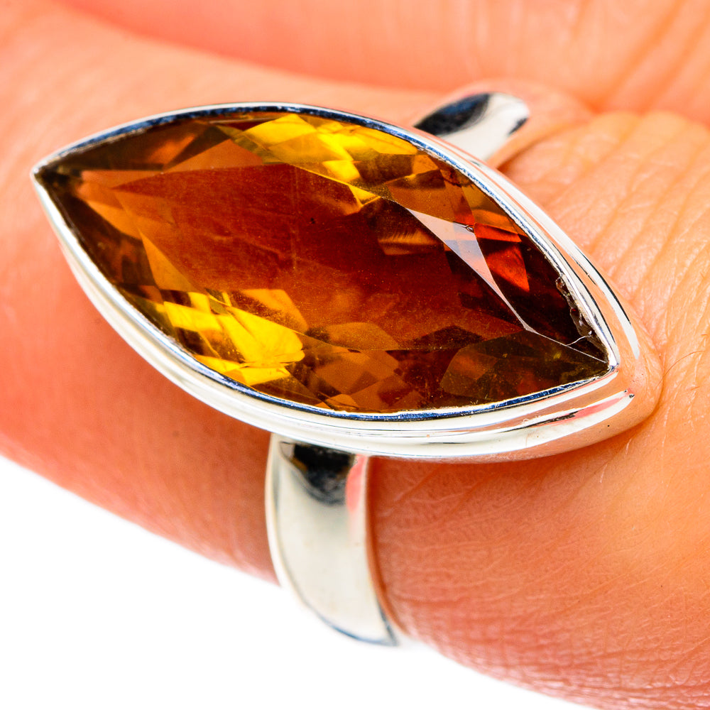 Mandarin Citrine Rings handcrafted by Anasilvercos - RING82907