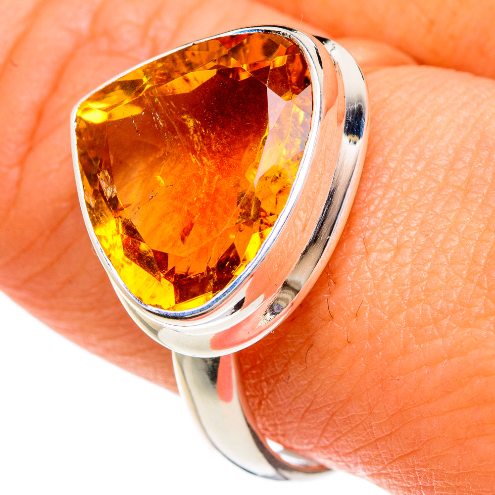 Mandarin Citrine Rings handcrafted by Anasilvercos - RING82912