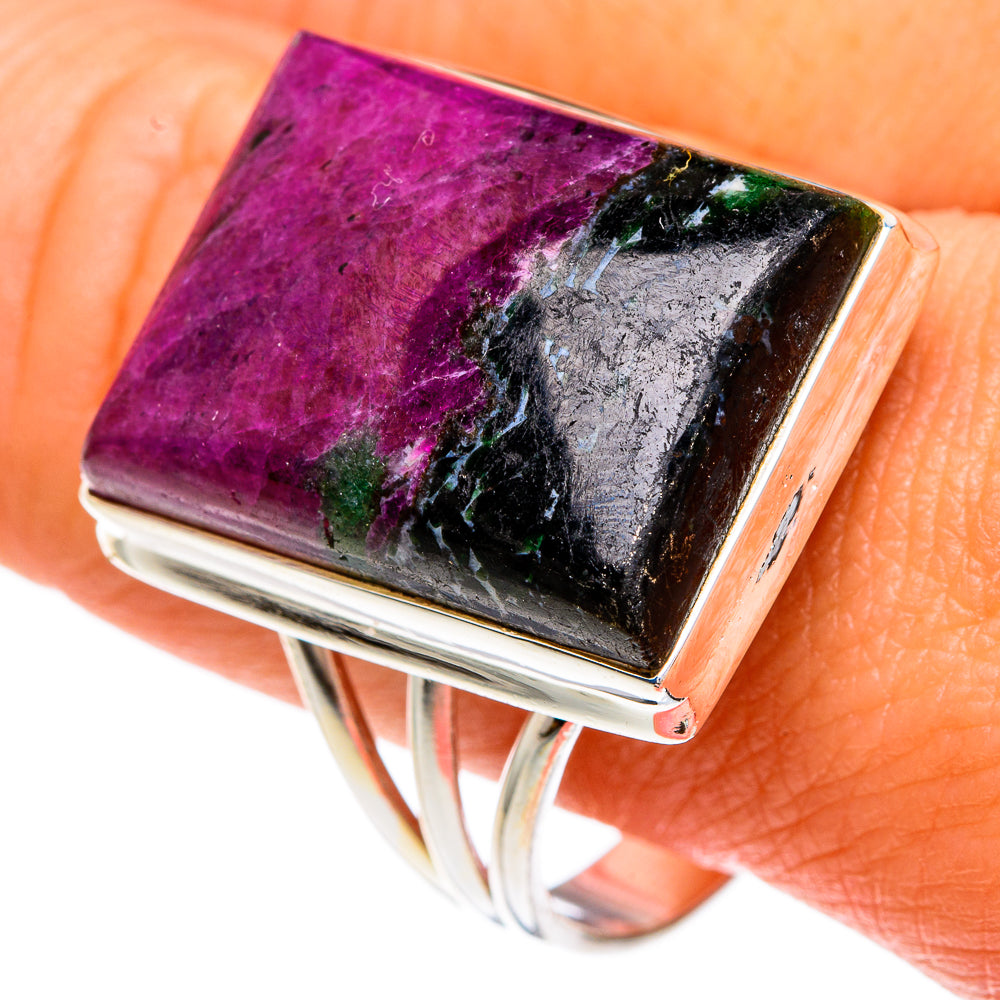 Ruby Zoisite Rings handcrafted by Anasilvercos - RING82916