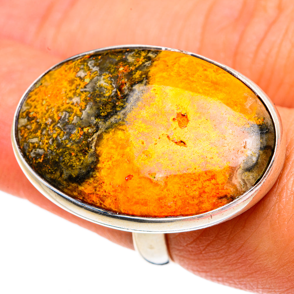 Bumble Bee Jasper Rings handcrafted by Anasilvercos - RING82936