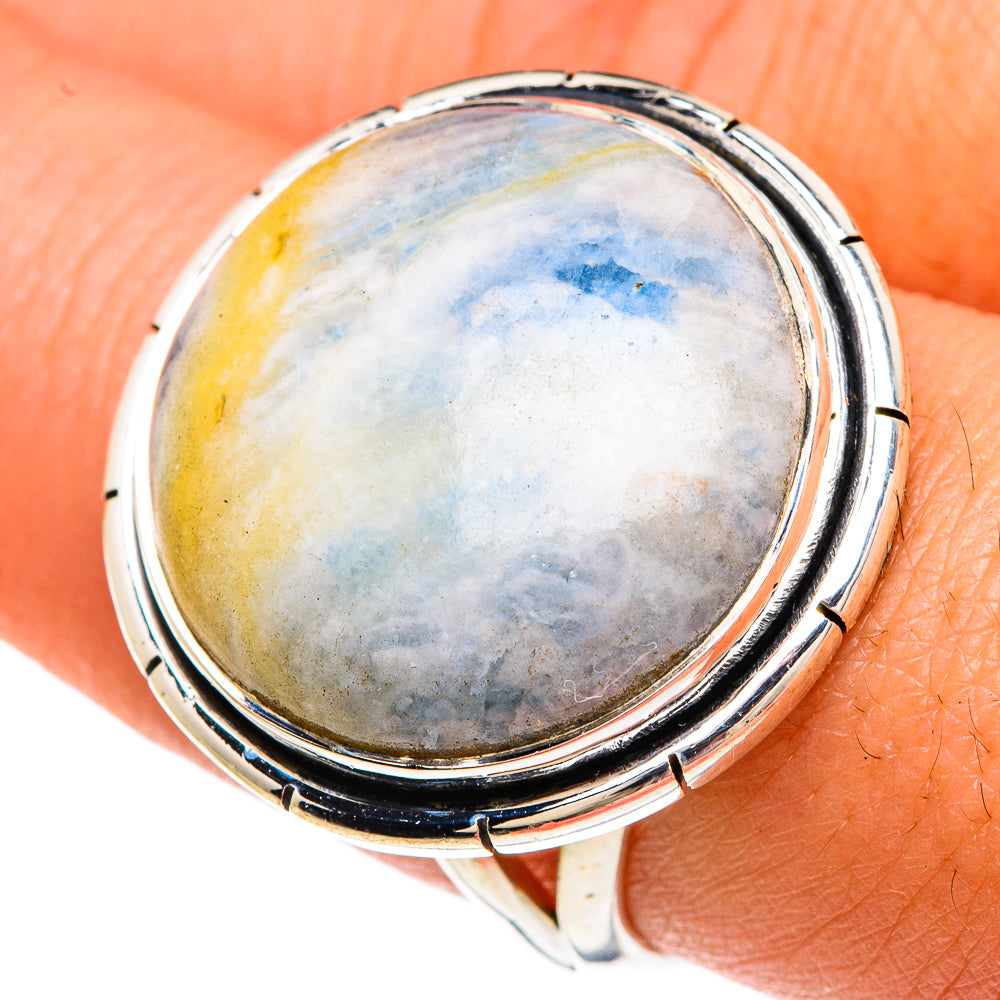 Blue Scheelite Rings handcrafted by Anasilvercos - RING82948