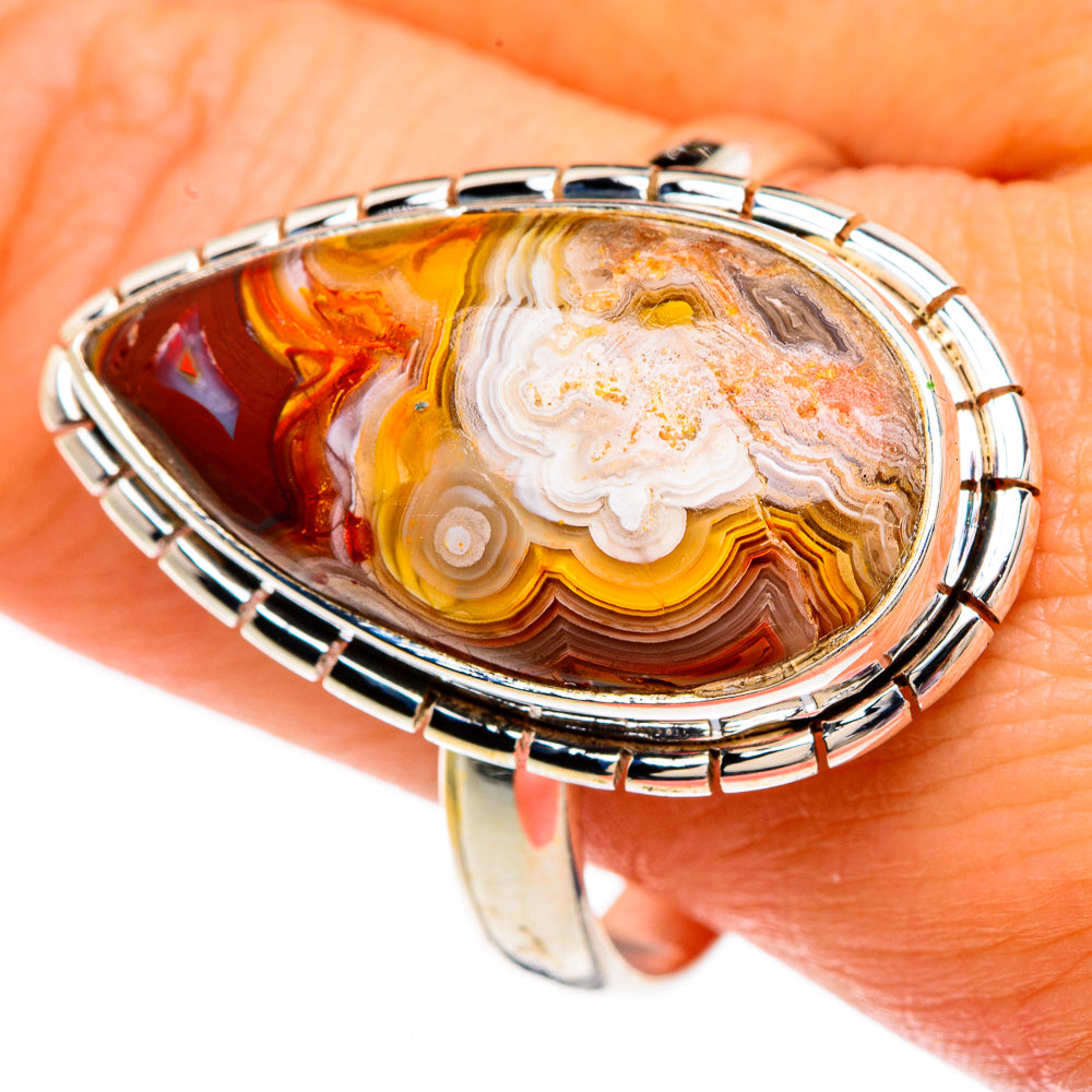 Crazy Lace Agate Rings handcrafted by Anasilvercos - RING82957