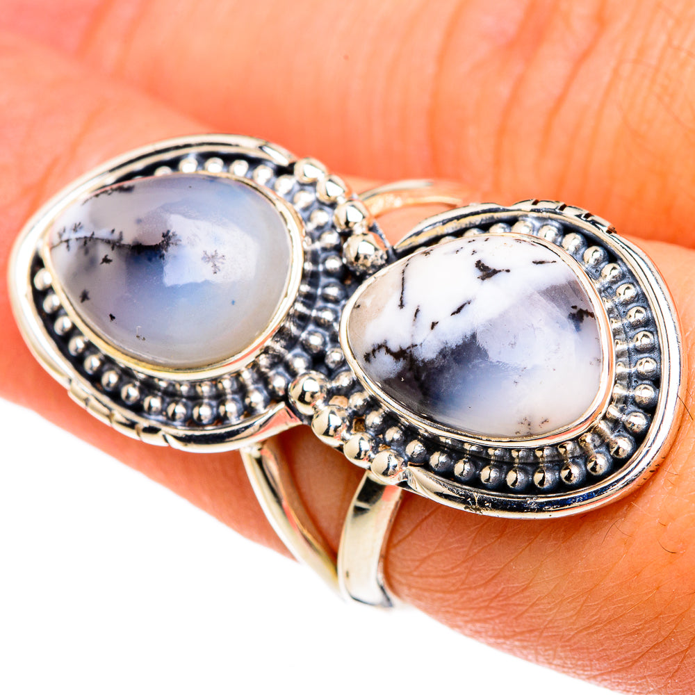 Dendritic Opal Rings handcrafted by Anasilvercos - RING82963