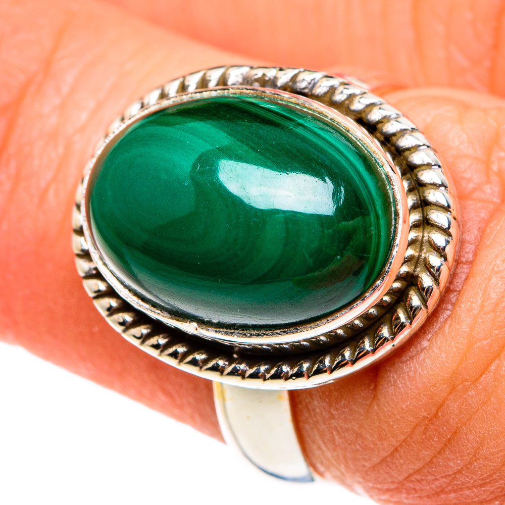 Malachite Rings handcrafted by Anasilvercos - RING82975