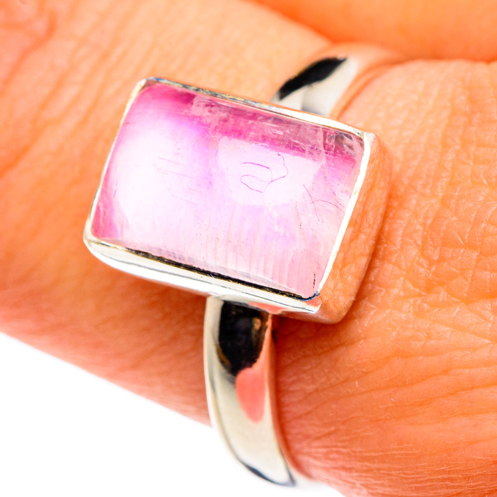 Pink Moonstone Rings handcrafted by Anasilvercos - RING82982