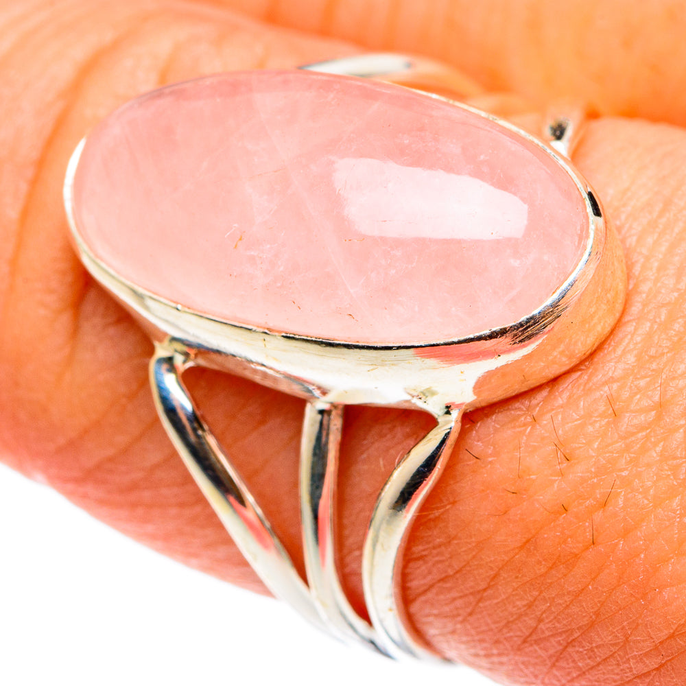 Rose Quartz Rings handcrafted by Anasilvercos - RING82983