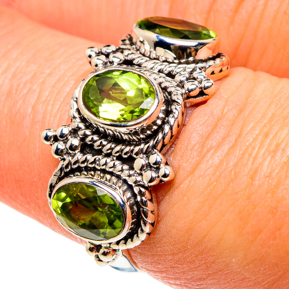 Peridot Rings handcrafted by Anasilvercos - RING83006
