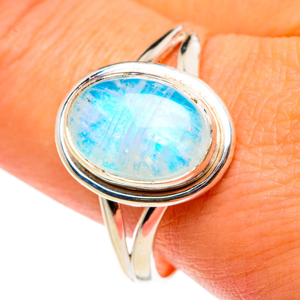 Green Moonstone Rings handcrafted by Anasilvercos - RING83007
