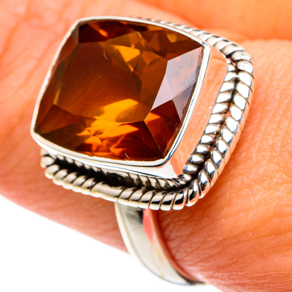 Mandarin Citrine Rings handcrafted by Anasilvercos - RING83009