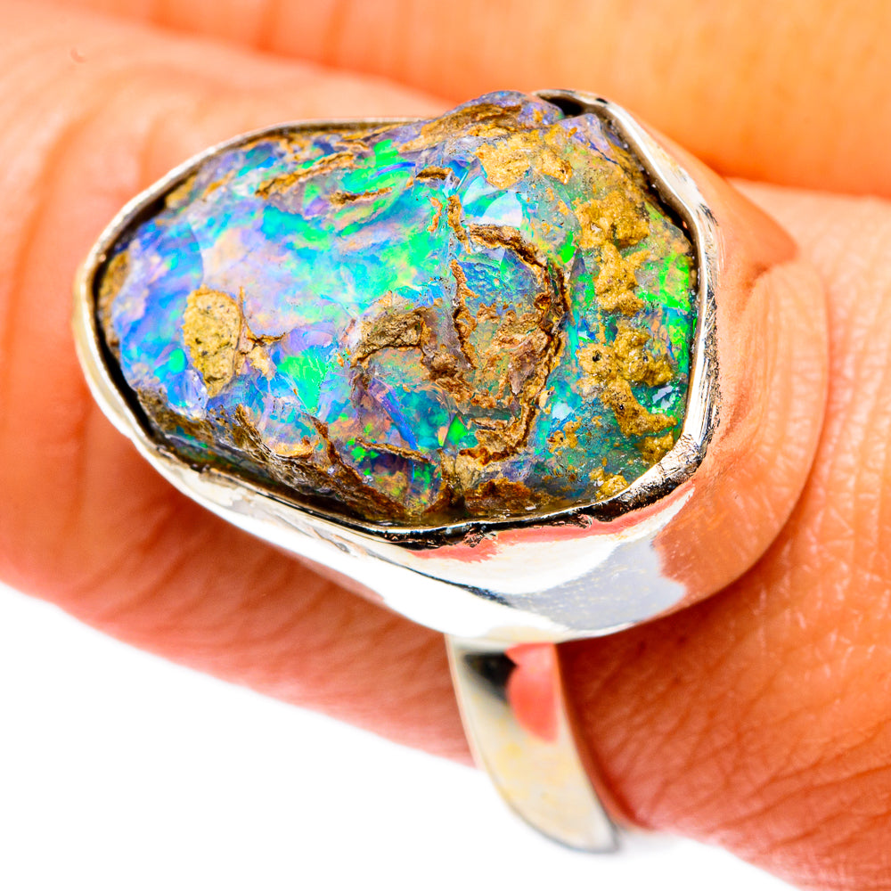 Ethiopian Opal Rings handcrafted by Anasilvercos - RING83026