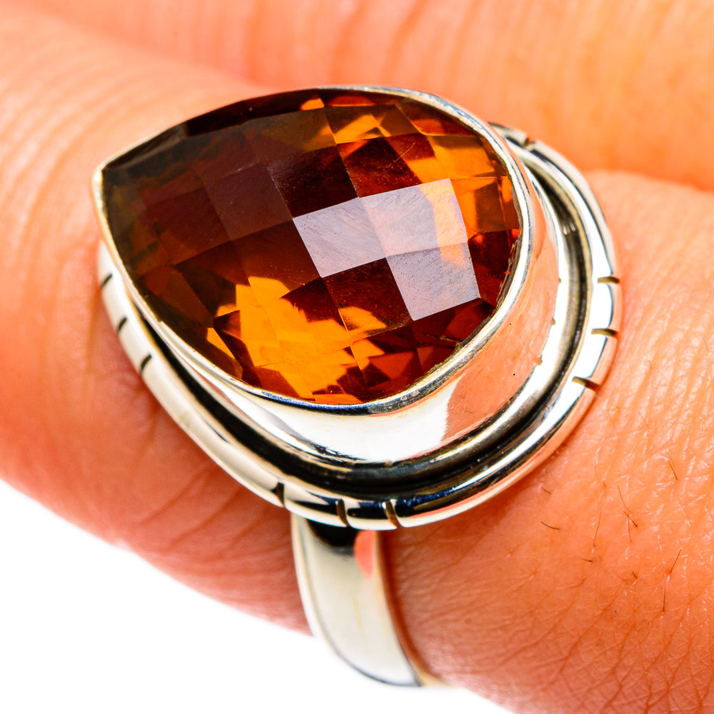 Mandarin Citrine Rings handcrafted by Anasilvercos - RING83038