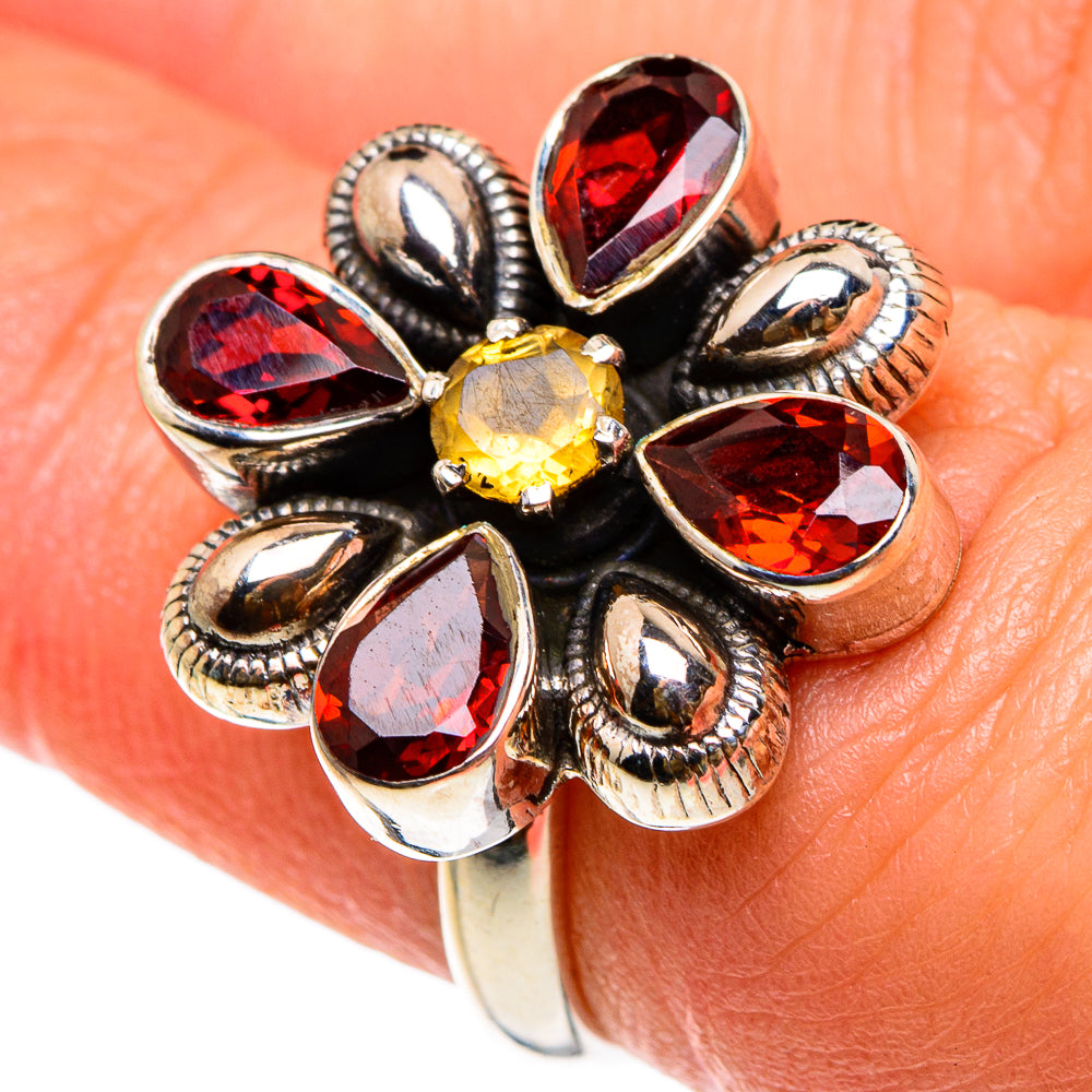 Garnet Rings handcrafted by Anasilvercos - RING83047